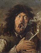 Joos van craesbeck The Smoker painting